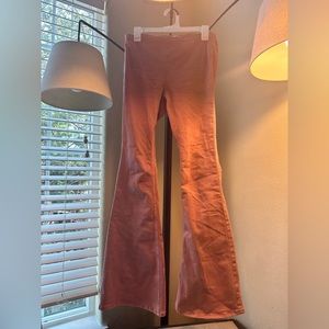 Pink bell bottom cut soft jeans, size 28